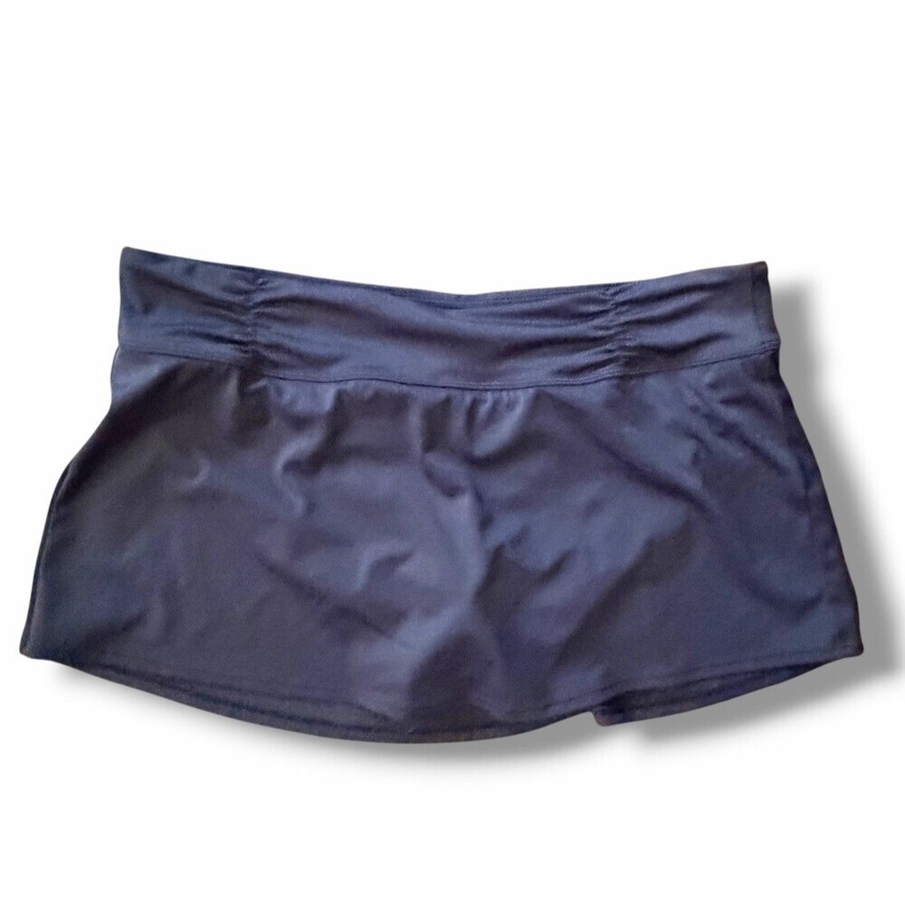 NEW Athleta High Neck Bra Cup Loop Tankini Top 40D/DD Navy Blue Skirt Swimsuit - Picture 9 of 16